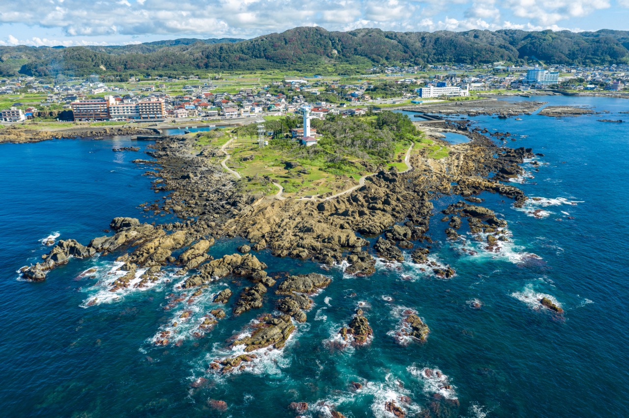 空から見た野島崎
